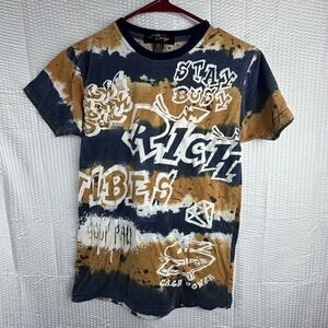 Studio 23 Concept Mens Graphic T Shirt Tie Dye Stay Busy Rich Vibes Size M